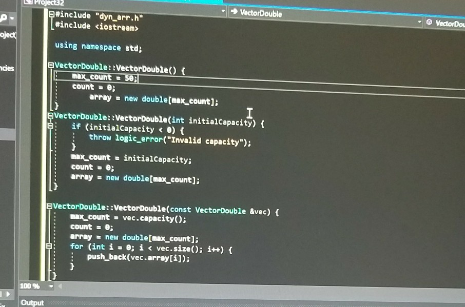 and thanks. Project32 change #ifndef dyn_arr_h #define dyn_arr_h aclass VectorDouble ( private: