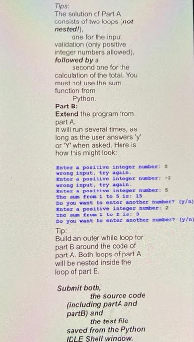 program (will calculate and display the total of all numbers up to