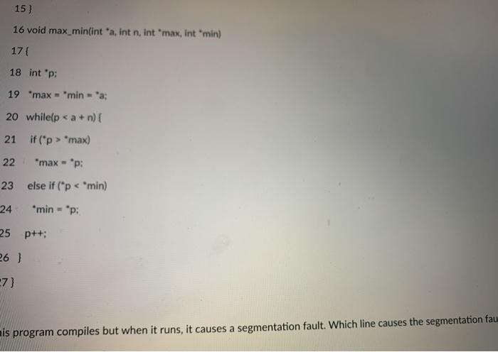 void max_min(int *a, int n, int *max, int *min); 4 5 int