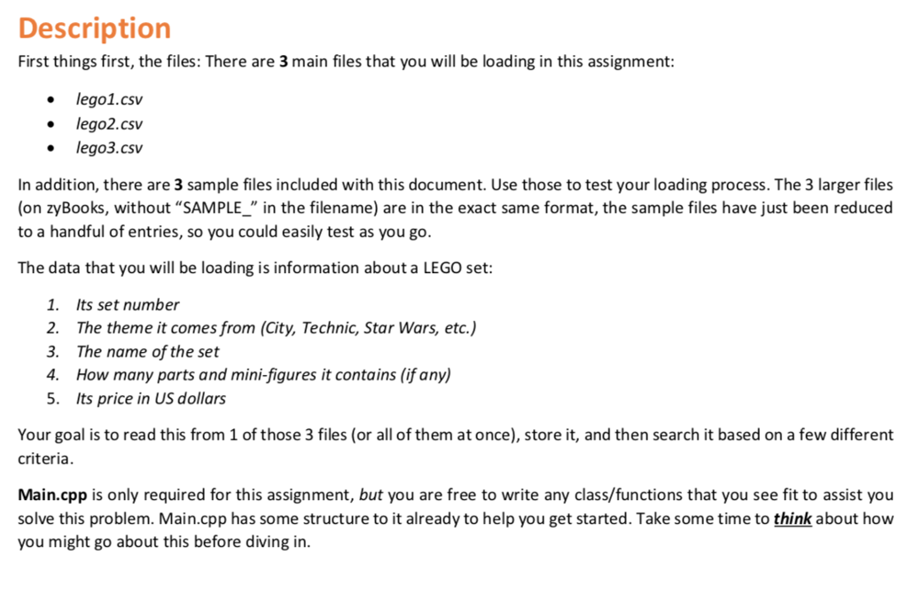  Here's main.cpp. I'll take as much as you can do, I