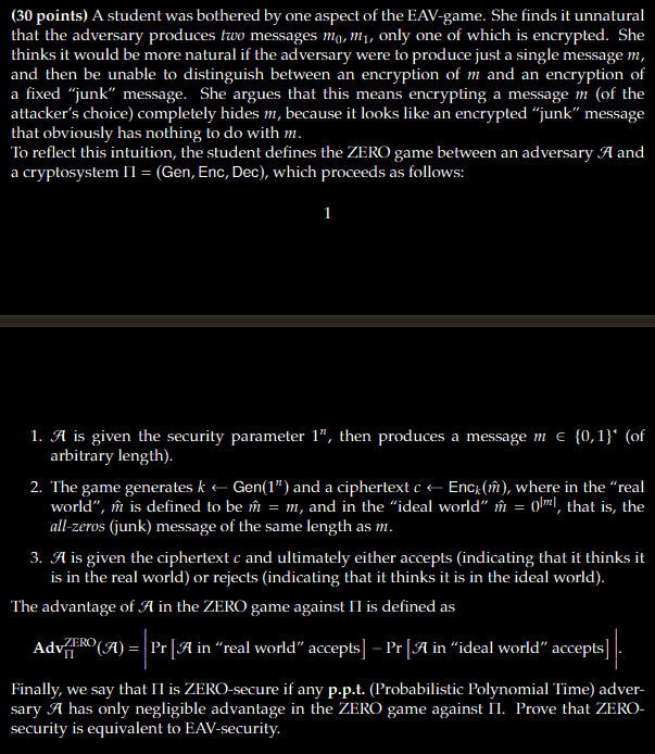  ( 30 points) A student was bothered by one aspect of