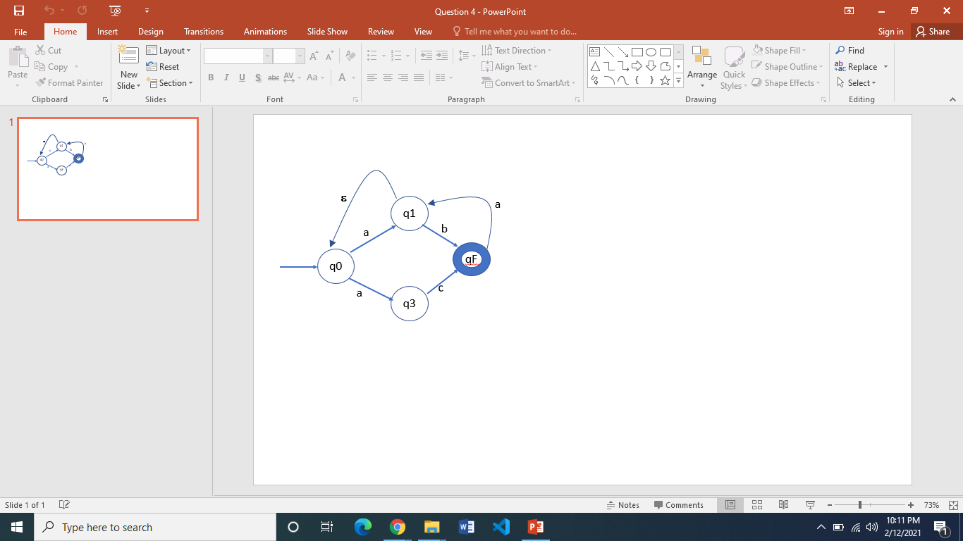 . Convert the given NFA (attached question 4.pptx) into an equivalent