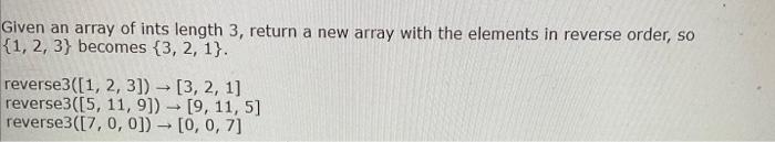 in python Given an array of ints length 3 , return a