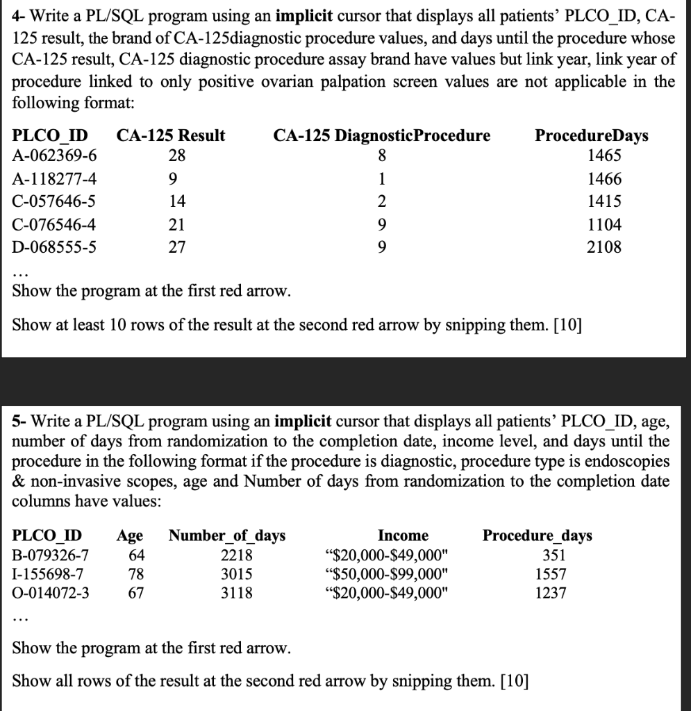 4- Write a PL/SQL program using an implicit cursor that displays