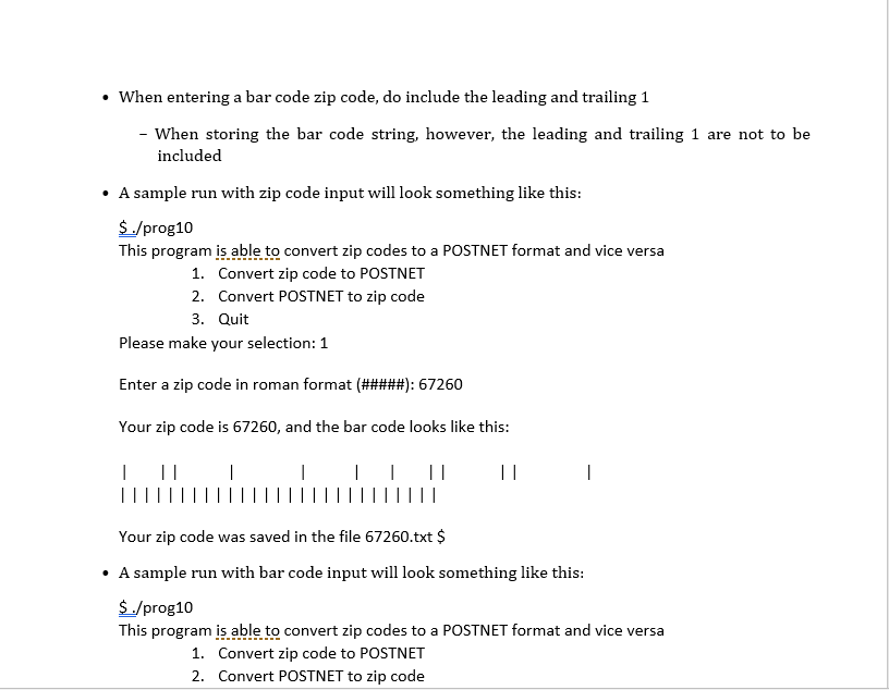The digit 1 will represent the long bar, and the digit 0