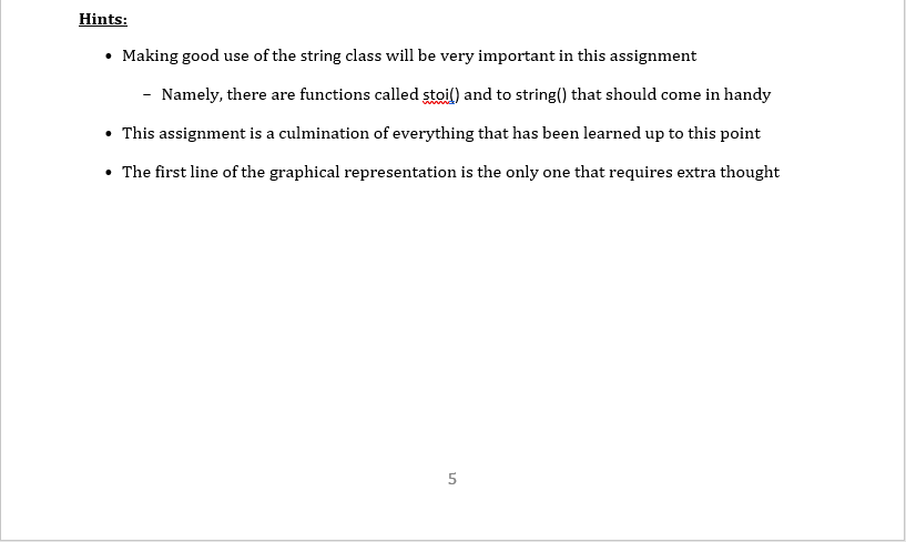 be split into groups of 5. The above example translates into the