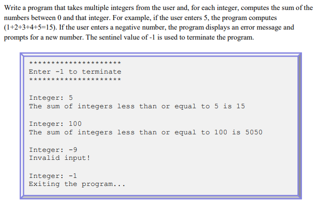 Write in C. Write a program that takes multiple integers from the