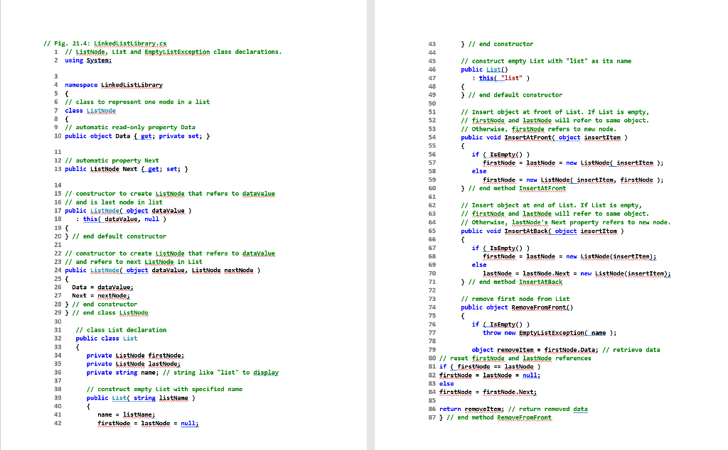 of code from Deitel (Figure 21_04, chapter 21, Visual C# 2012) public