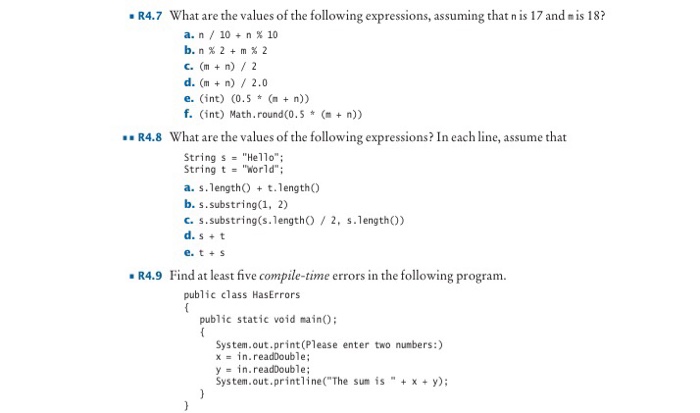 Choose between integers and floating-point numbers. Declare n appropriate a. The number
