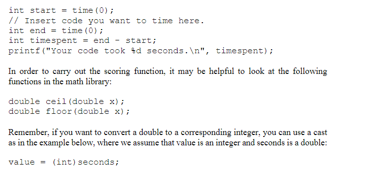 game where he has to complete several additions or multiplications. 2) A