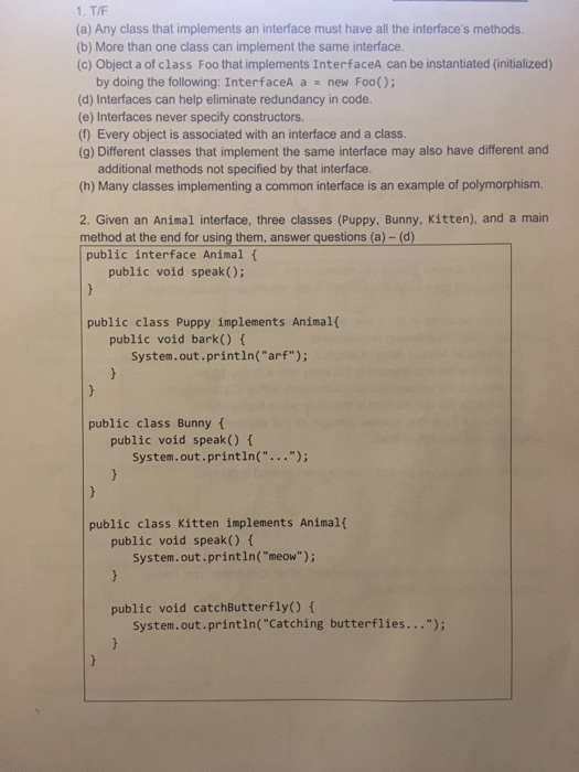  T/F code worksheet and basic code writing 1, TF (a) Any