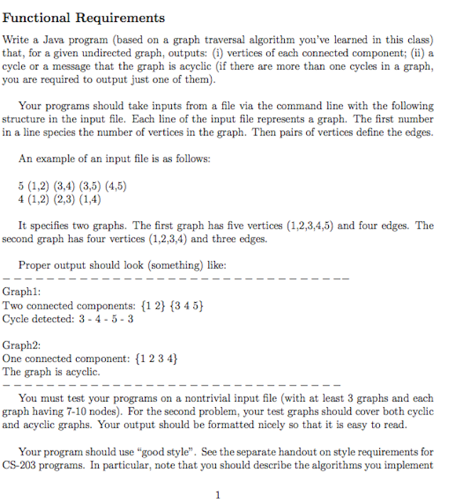 Read instructions carefully and write the code, please!! Functional Requirements Write a