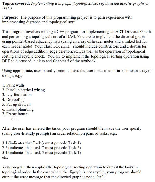 Please help me implement this in C++ and please show a sample
