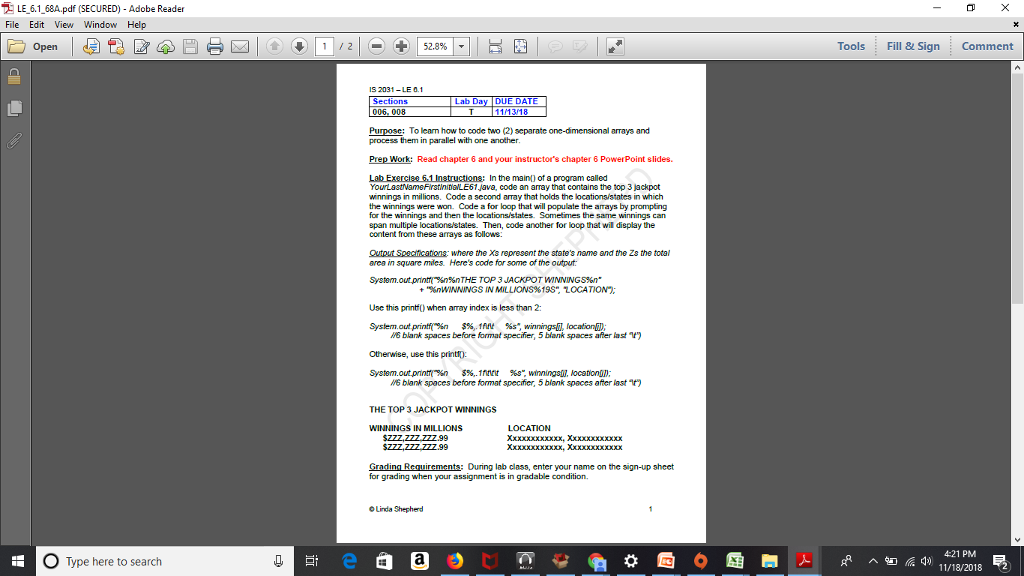 Please ignore first pic LE 6.1 68A.pd (SECURED) -Adobe Reader File Edit
