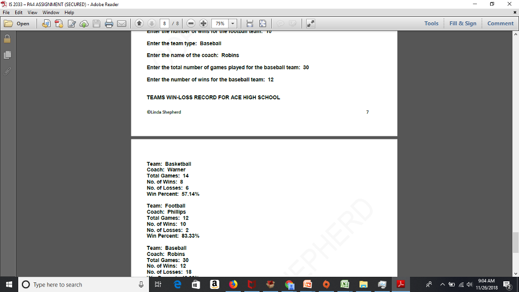 loop that will populate the arays by prompting for the winnings span