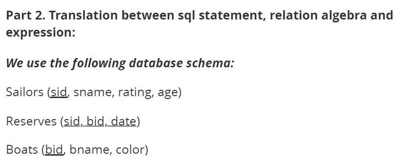  to write algebra expression, you need to use rename, assignment and