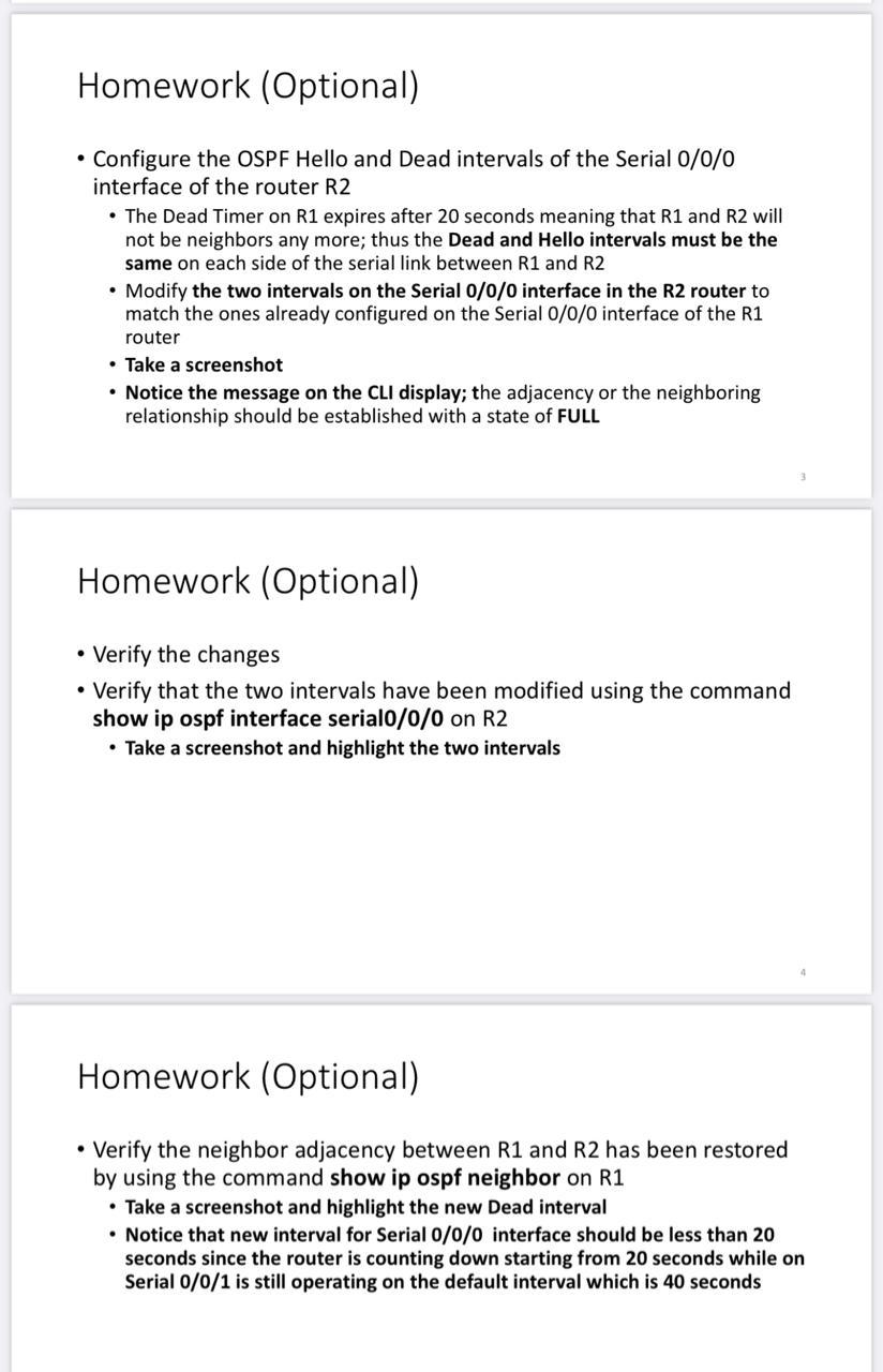 neighbors These messages include information or conditions that must be agreed on