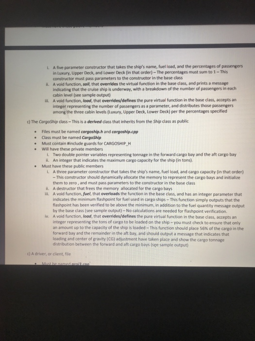 Overload base dlass functions; 4) Override base dass virtual functions; 5) Define