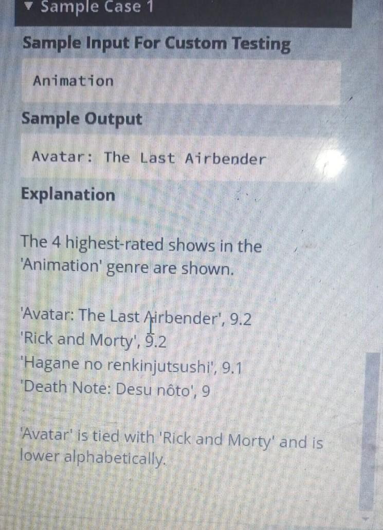 Sample Case 0 Sample Input For Custom Testing Sample Output Game of