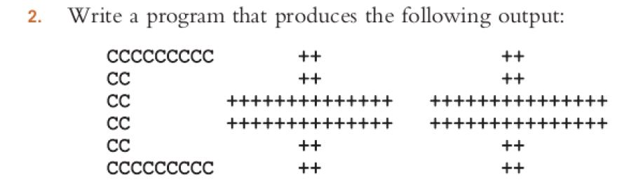  2. Write a program that produces the following output