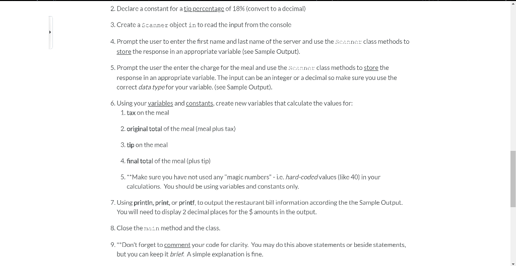 this above statements or beside statements, but you can keep it brief.