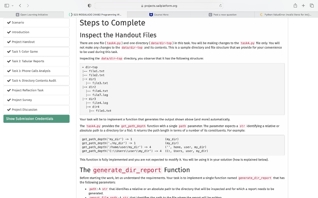 Implement the num_files parameter for the generate_dir_report function. The parameter is a