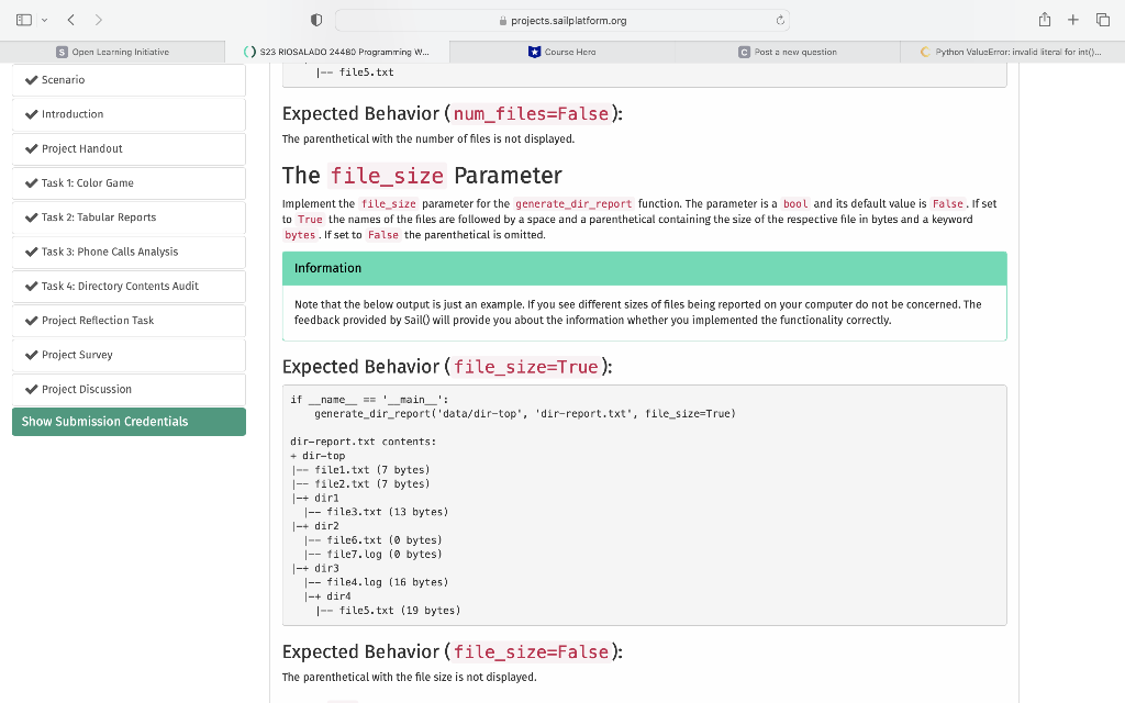 containing the number of files that are directly contained within that directory