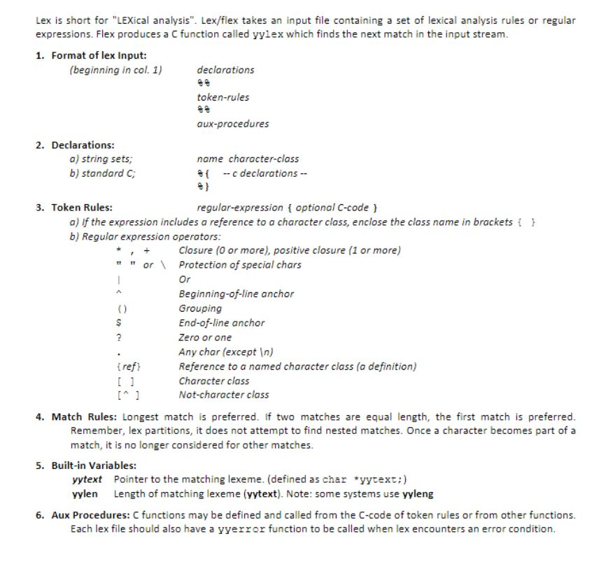 Leave this section untouched */ %} %% def return (DEF); /* 2.
