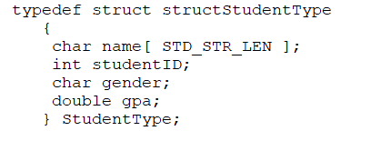 The data is formatted as follows for all students: The given data