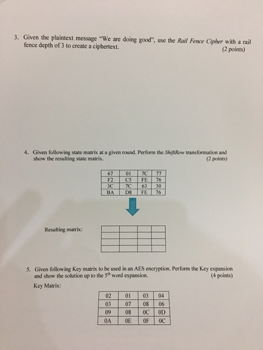 is written in a rectangle, row by row, and read off, column