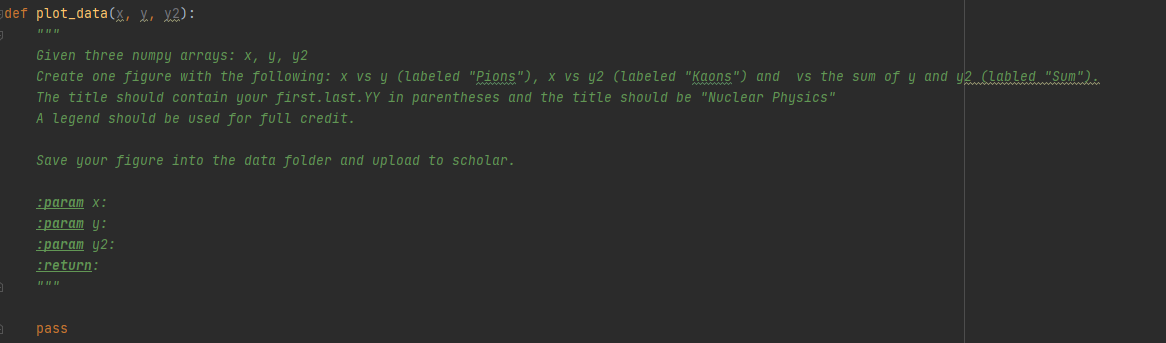  def plot_data(x, y, y2): """ Given three numpy arrays: x, y,