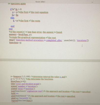 homework question 2 %solving the equation by Bisection method %the Dunstab tolerance