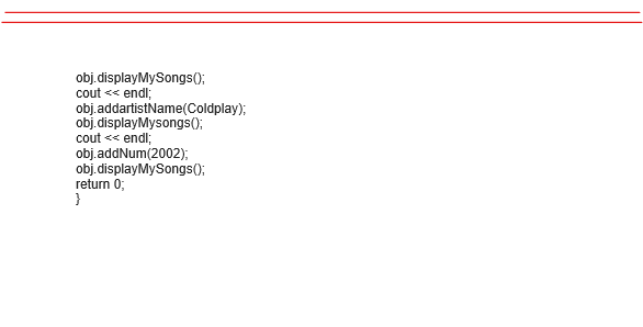 my favorite songs, artists and year they were released. For this code,