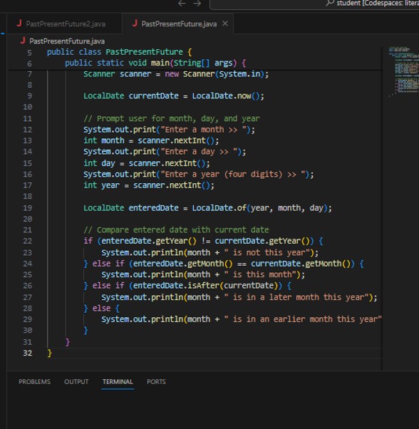  Part A Write an application called PastPresentFuture that uses the LocalDate