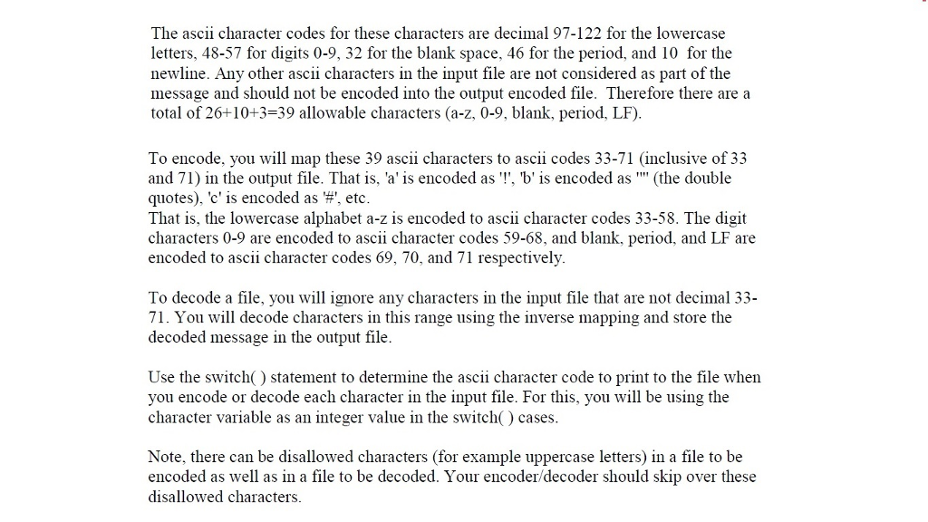 message provided by the user in an input text file and store