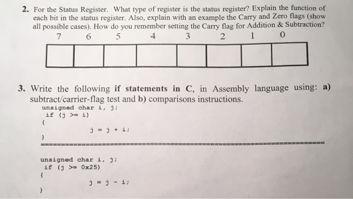 Hi guys! I need some help with this Microprocessors class exercises.