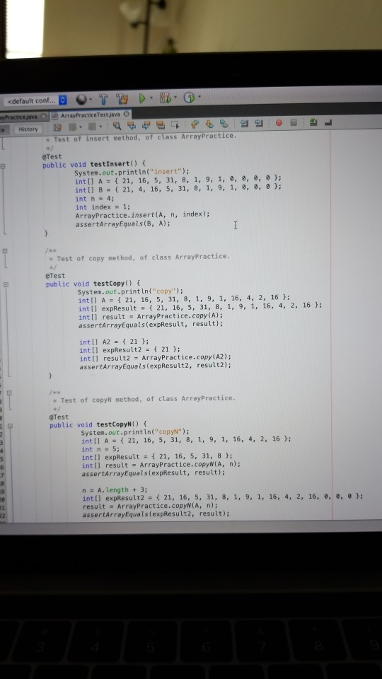 Artaypraetice. Java. You'll find that it contains several methods that have not