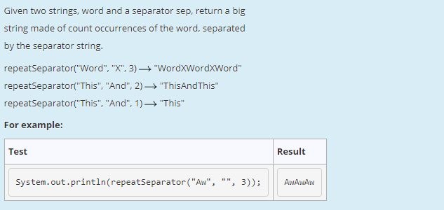 Java Programming Given two strings, word and a separator sep, return a