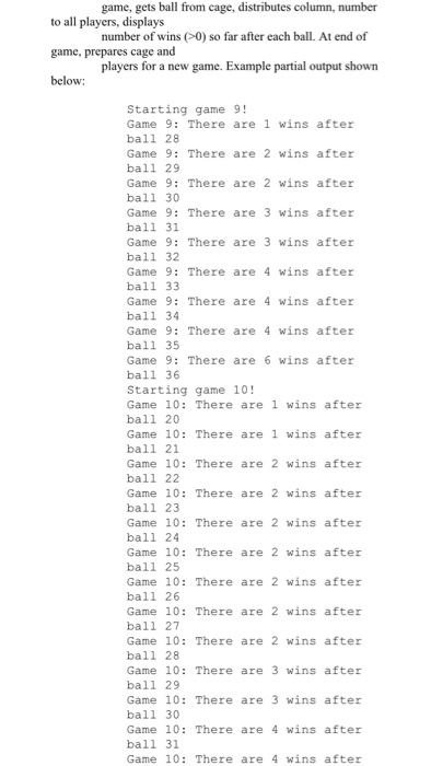 and implement all the classes needed to simulate a collection of players