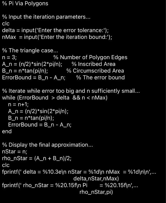 Rewrite the code replacing the while loop with a for loop. %