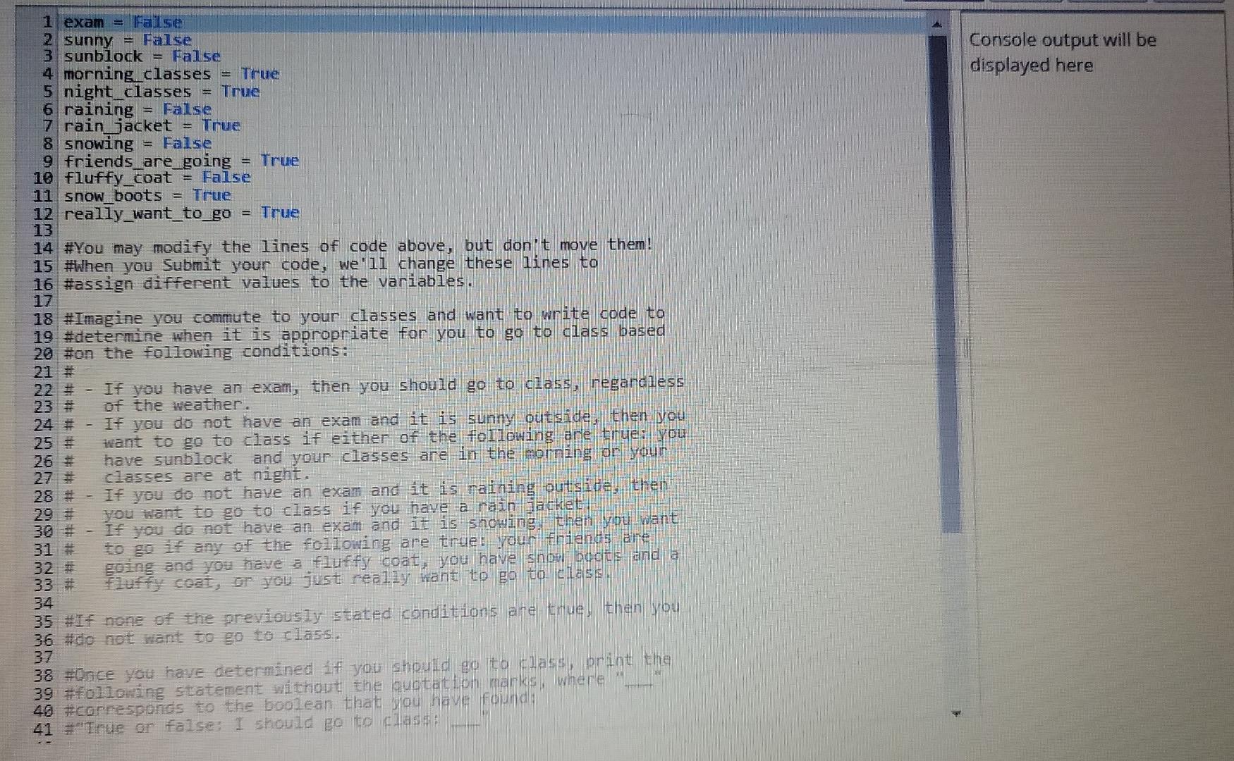 How do I solve this problem using logical operators such as