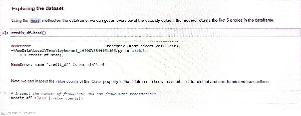 Getting Started Take a look at the columns in the dataset credit_card.csv.