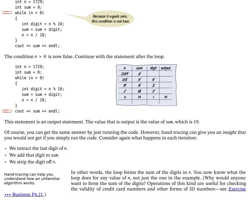variables on a sheet of paper, mentally execute each step of the