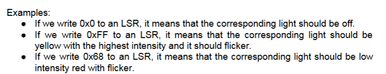 an array of 8-bit registers. The first element of the array controls