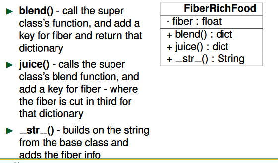Food- that stores the primary building blocks of more detailed items (calories,