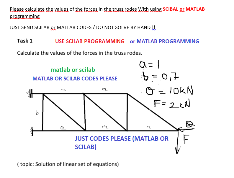 MATLAB OR SCILAB CODES PLEASE ! DONT SEND HAND SOLVING ! I