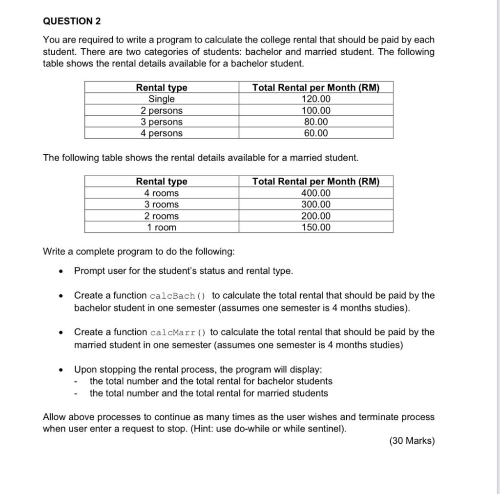  Please write it in C++ language, thank you. QUESTION 2 You