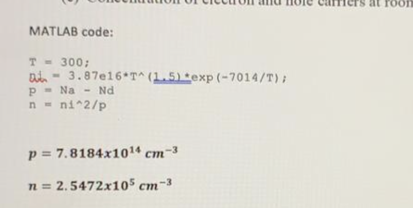 X2 eg = 1/ (g*rho* (x-Nd)) = 54.3*Tn^-0.57+407*Tn^- 2.23/(1+ (Nd+x)/(2.35e17*Tn^2.4)*0.88*Tn^-0.146); Na =