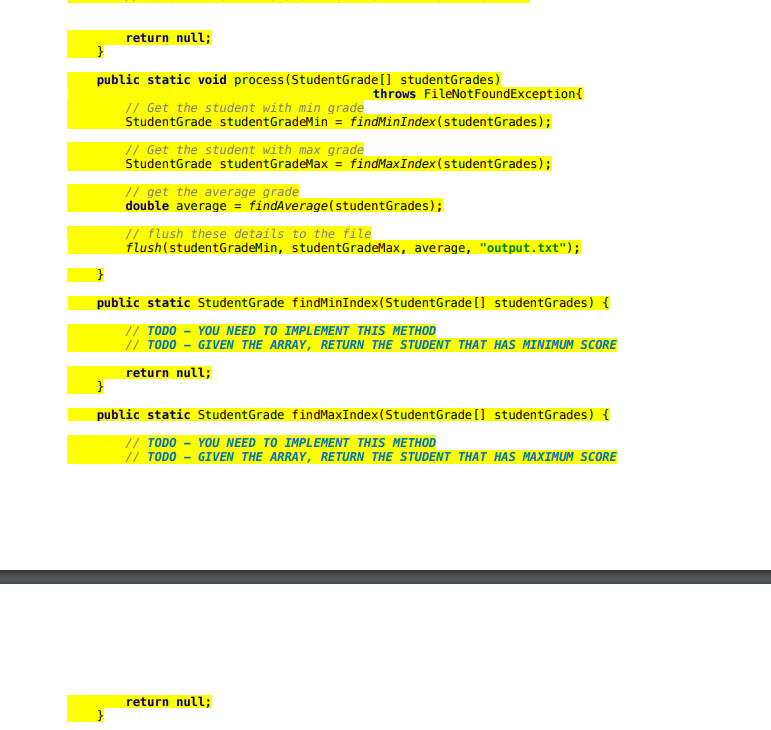 StudentGrade class to encapsulate the Student Name and his/her Grade 1. 2.