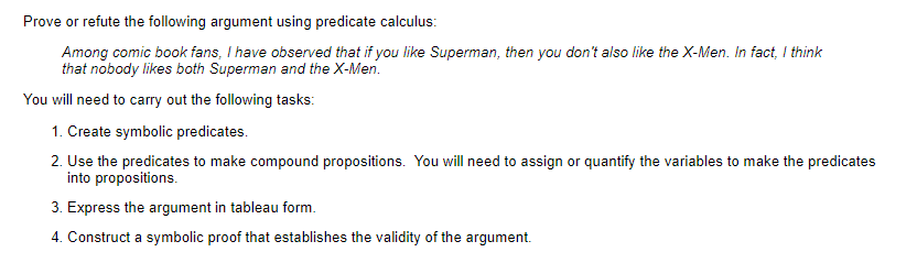 Please help in proving this argument in discrete mathematics (computer science) Prove